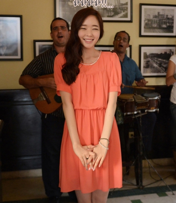 韩国品牌女装代购cherrykoko水钻收腰短袖雪纺连衣裙