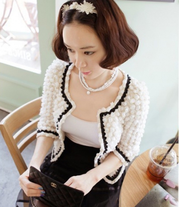 韩国女装批发 dda蕾丝花朵小香风小洋装