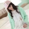 韩国服饰网 韩剧《想你》尹恩惠（秀妍）同款薄荷色抓绒开衫