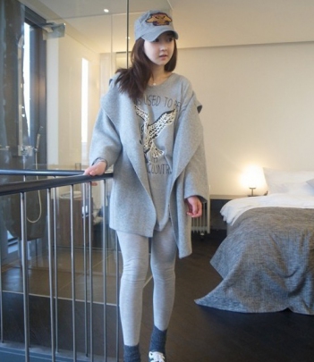 韩国网店代销 minsshop纯色西装领针织开衫（2色）