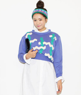 韩国女装秋冬爆款 stylenanda特别款撞色毛衣（3色）