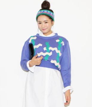 韩国女装秋冬爆款 stylenanda特别款撞色毛衣（3色）