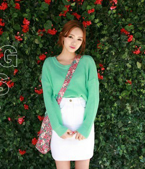 韩国女装网站代理stylenanda马卡龙色百搭毛衣（4色）