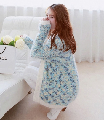 韩国女装网站代销 炫彩冰淇淋针织开衫（2色）