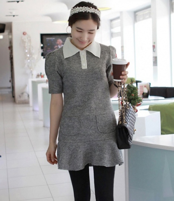 韩国服饰代购 miamasvin法式赫本风修身连衣裙★绝版现货★