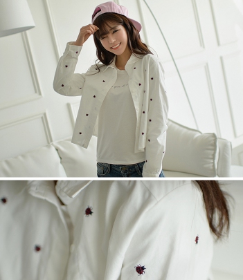 韩国女装代购新款 bongjashop可爱瓢虫衬衫（2色）