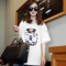 韩国女装批发 minsshop百搭可爱嬉皮狗狗宽松T恤
