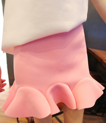 韩国品牌女装代销minsshop甜美半身花苞短裙