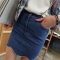 韩国女装批发kongstyle高腰包臀半身牛仔短裙