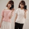 韩国服装代理 minsshop立体玫瑰花朵蕾丝衫（2色）