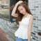 韩国女装网店代销 cherrykoko气质收腰裙摆式无袖衫（2色）