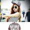 韩国服饰春夏热款 iampretty潮人街拍字母迷彩平沿棒球帽
