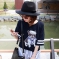韩国女装代销 niponjjuya海军风可爱狗狗T恤（2色）