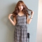 韩国女装品牌代理 气质系带收腰无袖连衣裙
