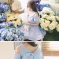 韩国网店代销 attrangs娃娃领蝴蝶结露肩连衣裙（3色）