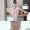 韩国女装代销 lovemarsh气质纯色蝴蝶结露背连衣长裙（2色）