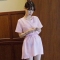 韩国服饰春夏热款 lovestar9纯色气质腰带收腰连衣裙（3色）