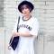 韩国女装批发 stylenanda潮人街拍字母宽松连衣裙（黑白2色）