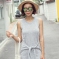 韩国品牌女装 ddaddadda百搭纯色街拍假两件休闲连衣裙（2色）