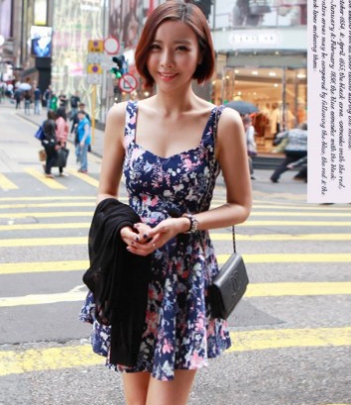 韩国服饰网 ddaddadda高腰碎花背带连衣裙