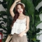 韩国服装代理 dabagirl浪漫2件套（荷叶蕾丝吊带衫+短裤）