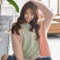 韩国品牌女装代销 bongjashop马卡龙色毛绒针织开衫（2色）