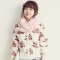 韩国女装代销 naning9浪漫大花开衫毛衣