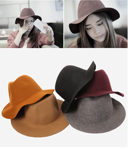 韩国女装批发 tomnrabbit气质纯色大沿帽（5色）