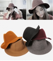 韩国女装批发 tomnrabbit气质纯色大沿帽（5色）