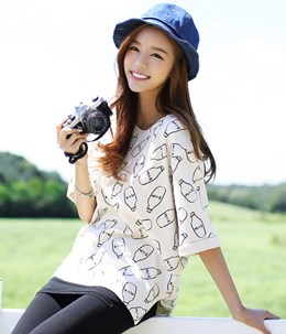 韩国服饰网 bongjashop可爱牛奶瓶舒适T恤