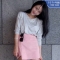 韩国女装新款 mocobling特别剪裁高腰半身包臀短裙（2色）