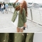 韩国女装代理 cherrykoko气质叶子中长款男友风衬衫