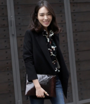 韩国女装秋冬爆款 24coco气质极简风中长款西装（2色）