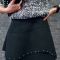韩国女装批发 babirolen铆钉装饰高腰半身短裙（2色）