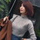 韩国女装代购 babirolen百搭木耳花边领打底修身针织衫（4色）
