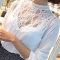 韩国女装秋冬爆款 babirolen超仙蕾丝花边拼接衬衫