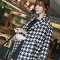 韩国品牌女装代销 11am气质千鸟格西装大衣