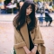 韩国女装春夏爆款 气质驼色中长款呢子大衣