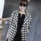 韩国品牌女装代销 11am气质千鸟格西装大衣