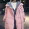 韩国服饰 babirolen连帽假两件长款羽绒服（多穿法）2色