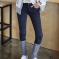 韩国女装代购 mocobling显瘦拼接袜套式小脚牛仔长裤（2色）
