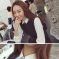 韩国女装批发 kongstyle街拍风字母翻领衬衫（2色）