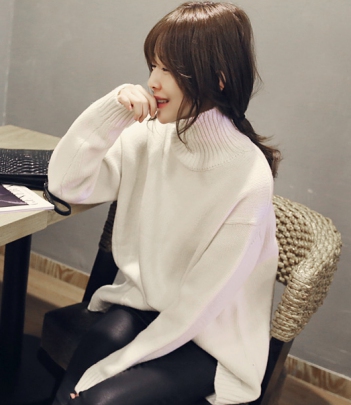 韩国服饰网 naning9百搭气质纯色羊毛针织衫