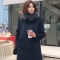 韩国女装代购 babirolen气质可拆卸毛领长款羊毛大衣（2色）