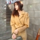 韩国2015热款 cherrykoko气质长款蝴蝶结修身呢大衣（2色）