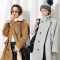 韩国女装代理 stylenanda毛领长款仿皮大衣（2色）