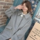 韩国女装2015新款 babirolen可爱毛球长款羊毛大衣（2色）
