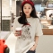韩国服饰代购 11am红线帽的北极熊中长款T恤（2色）