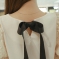 韩国女装网店代理 fiona蕾丝花朵公主袖蝴蝶结衬衫