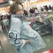韩国服饰代购 kongstyle潮人街拍涂鸦牛仔夹克
